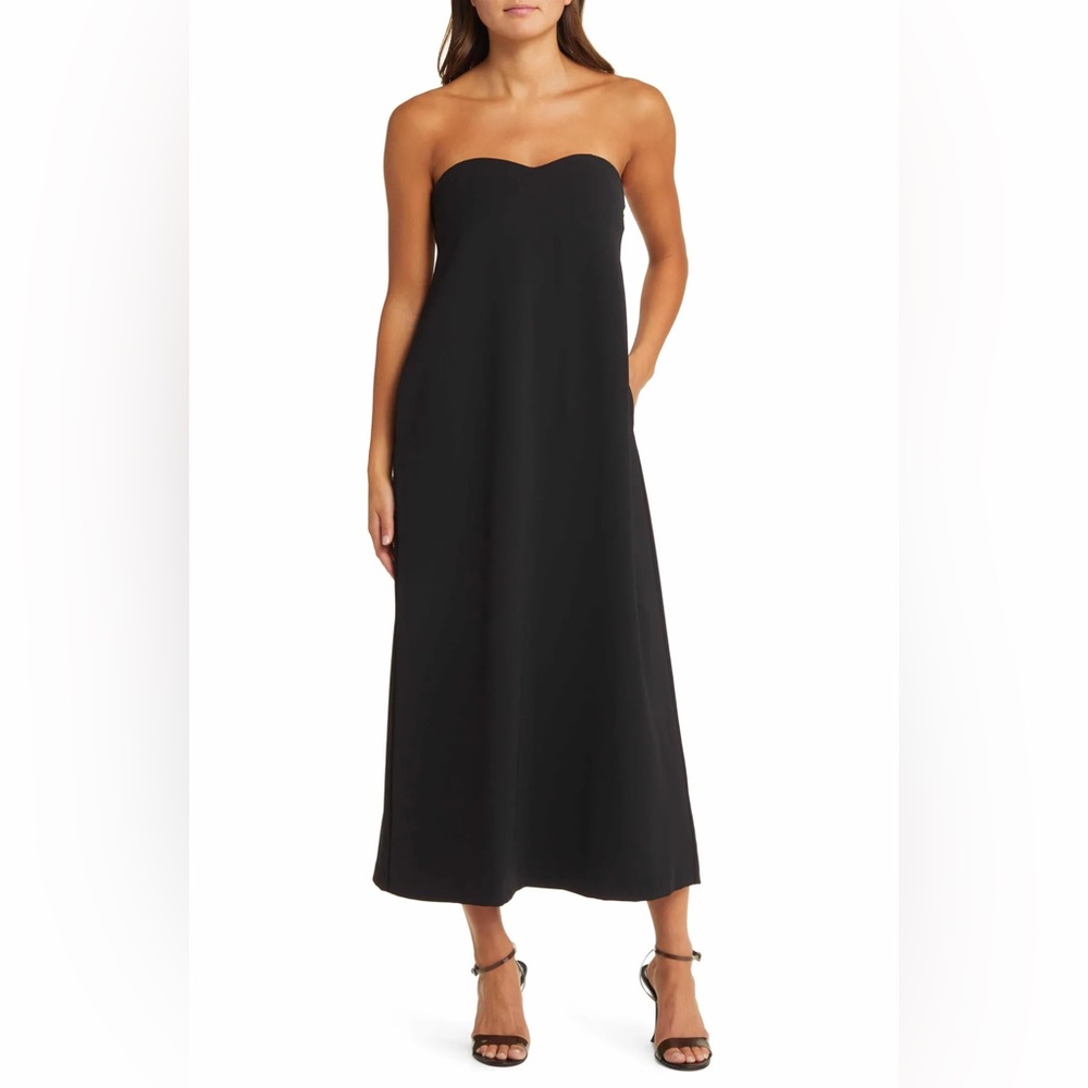 Strapless Sweetheart Neck Dress